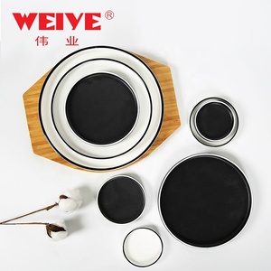 Respetuoso del medio ambiente de diseño moderno plato de cena de <span class=keywords><strong>cerámica</strong></span> redondo anillo placa como regalo - Product Image 2