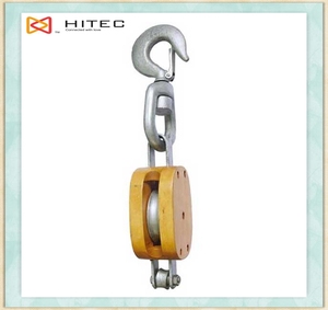 Thường Khối Gỗ Ròng Rọc Đơn Với Móc Mắt Xoay - Product Image 2