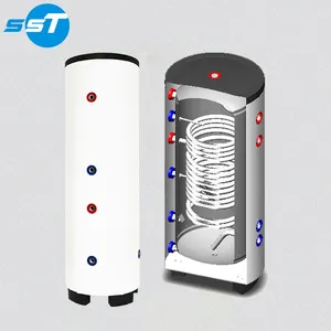 Water Heater Price SUS 316 Twin Tank Solar Water Heater With Thermo/ Auxiliary/ Solar Assistant Tank Indoor Solar Heater Water Tank