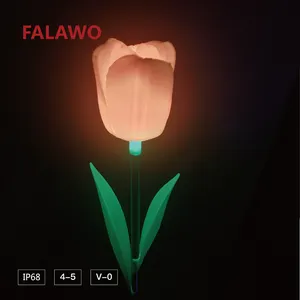 Falawo led artificial flower tulip light for garden decoration