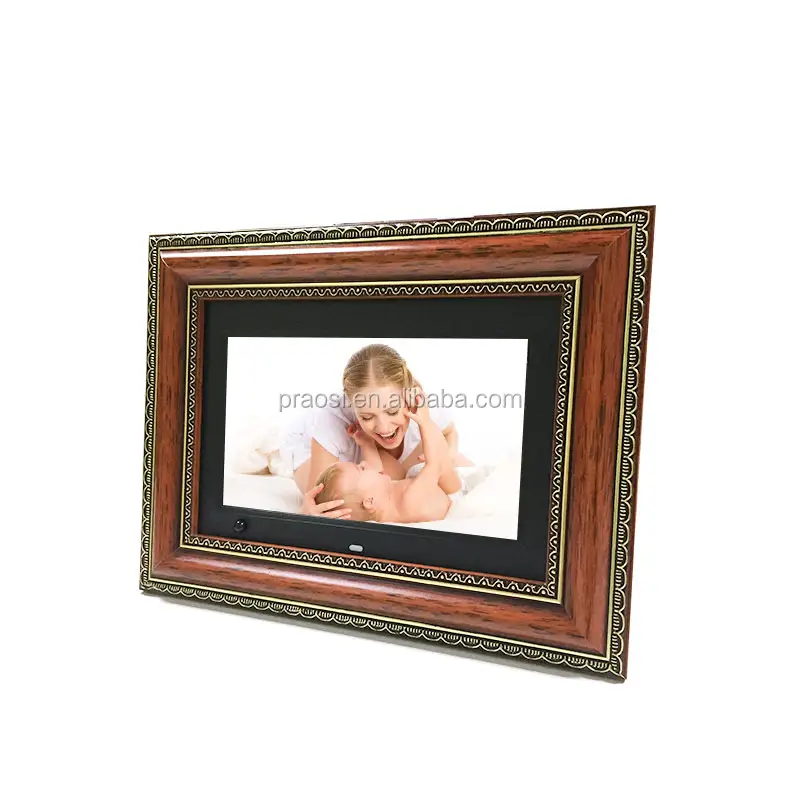 2019 NEW 10inch wooden type digital photo frame with high quality