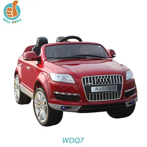 WDQ7 yeni lisanslı Audi Q7 çocuklar için pil kumandalı oyuncak yarış, tekerlekler, süspansiyon ile, moda çocuklar için oyuncak araba ile Mp3 Port