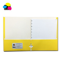 Carpeta de Presentación Ecológica Lehui 2025 de Alta Calidad, Tamaño A4, Color Amarillo, con Dos Bolsillos y Ranura para Tarjetas de Presentación