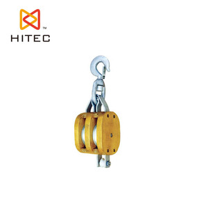 Khối Ròng Rọc Bằng Gỗ Hàng Hải Đôi Thông Thường Với Móc - Product Image 2