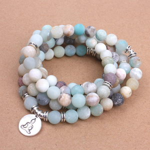 Cuentas de 108 para <span class=keywords><strong>hombre</strong></span> y mujer, <span class=keywords><strong>pulsera</strong></span> de Buda, abalorio de loto, 8mm, venta al por mayor - Product Image 4