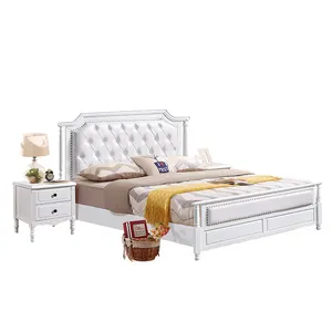 थोक घर के फर्नीचर बिस्तर डिजाइन-घर के उपयोग बेडरूम सरल बिस्तर डिजाइन स्मार्ट फर्नीचर रानी आकार लकड़ी के बिस्तर