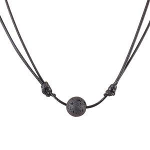 Charm 2018 New Black Lava Đá Dây Chuyền Essential Oil Diffuser Rock Hạt Pendant Necklaces Cho Nam Giới Phụ Nữ Chokers Quà Tặng Trang Sức