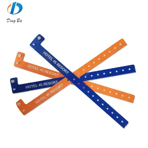 Veranstaltungen Festival Kunststoff L Form Individuelles Logo Armbänder beliebte Artikel Orange PVC Armbänder