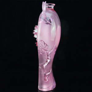 Arte Popular jarrones para <span class=keywords><strong>la</strong></span> decoración del hogar florero de cristal con agradable decoración arte florero de vidrio artesanía - Product Image 5
