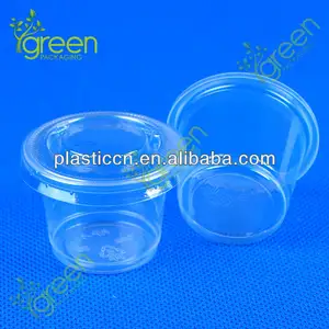 Mini-Plastik glas zum Ankleiden/Plastik verkostung becher/Mini-Plastik-Dessert becher mit Deckel