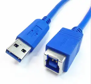 Cabo de impressora USB 3.0 tipo A macho para tipo B fêmea, amostra grátis de frete rápido