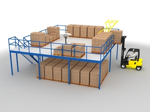 Maxrac Heavy Duty Rack Được Hỗ Trợ Nền Tảng Thép Lửng Cho Nhà Kho Với ISO/CE - Product Image 2