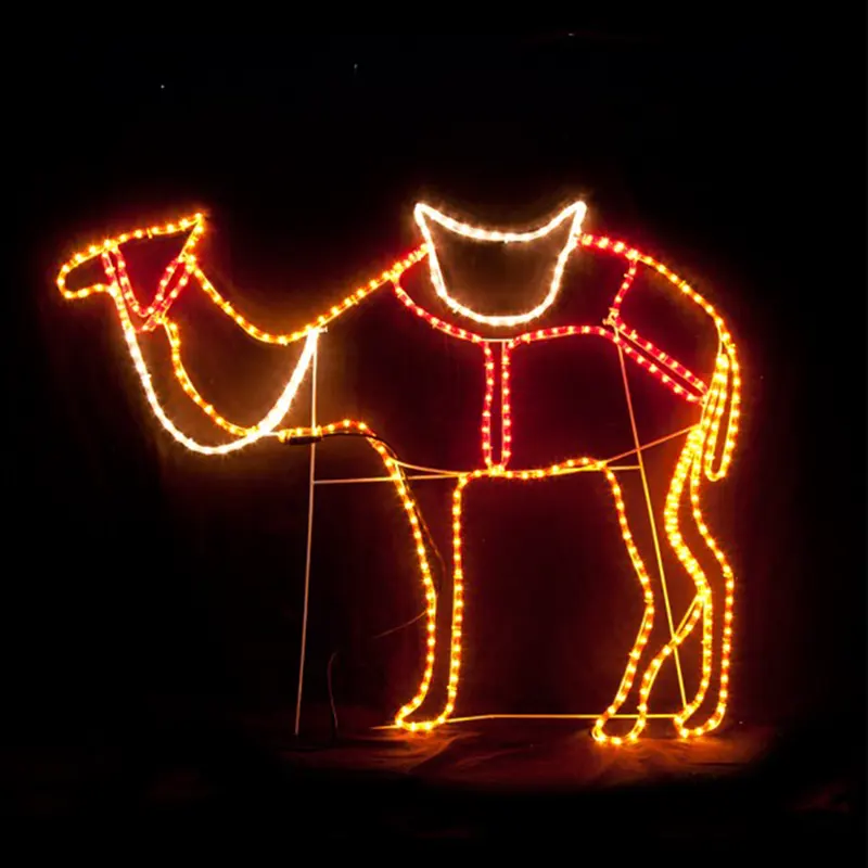 옥외 크리스마스 불빛 현명한 남자의 낙타 상업적인 주제 밧줄 빛 휴일 훈장