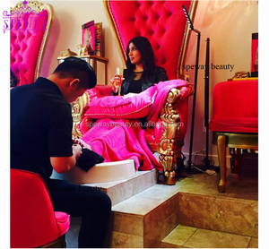 2024 hochwertiger pinker kinderpediküre <span class=keywords><strong>spa</strong></span> stuhl prinzessin fußpediküre salon stuhl pink thron pediküre stühle - Product Image 6