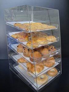 Countertop Pastry hiển thị trường hợp rõ ràng món tráng miệng Donut Bánh Mì Bánh hộp lưu trữ <span class=keywords><strong>Acrylic</strong></span> 3 Tier có thể tháo rời khay bánh hộp hiển thị - Product Image 5