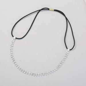 Vintage <strong>Beads</strong> <strong>Braided</strong> Headdress Crystal Headband Party Rhinestone Elastic Hair Band for Women Girls Hair Accessories - Product Image 2