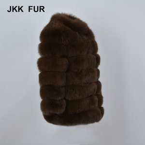 Venta <span class=keywords><strong>caliente</strong></span> rusa lujo Natural de piel de zorro ropa exterior proveedores chinos señoras hechas a mano Real Fox Fur Coat - Product Image 5