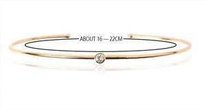 Thiết Kế Mới Nhất Xinh Xắn Cô Gái Trang Sức Pha Lê Đơn Cubic Zirconia Thin Bracelet Kim Cương Mở Bangle - Product Image 3