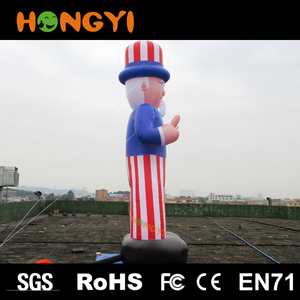 Venta caliente inflable gigante <span class=keywords><strong>Tío</strong></span> <span class=keywords><strong>Sam</strong></span> PVC figura de la historieta inflable de encargo pueblo propaganda publicidad evento - Product Image 3