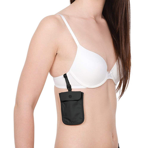 ODM e ODM Su Misura Donne Nere RFID Anti-Furto Segreto <span class=keywords><strong>Sotto</strong></span> <span class=keywords><strong>Copertura</strong></span> Del Raccoglitore Sacchetto del Reggiseno di Corsa di Scorta - Product Image 4