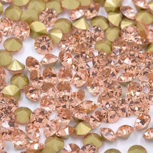 JUNAO-diamantes de imitación SS6, piedras redondas de cristal para manicura, 8, 10, 12, 16, 20 y 30
