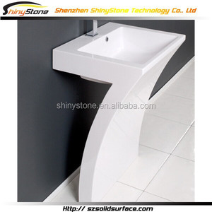 Lavabo <span class=keywords><strong>de</strong></span> superficie sólida <span class=keywords><strong>de</strong></span> baño <span class=keywords><strong>de</strong></span> <span class=keywords><strong>pie</strong></span> <span class=keywords><strong>de</strong></span> calidad superior - Product Image 1