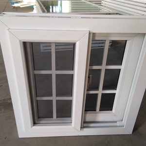 Thiết kế hiện đại an toàn nhôm cửa sổ nướng PVC vật liệu nhựa trượt phong cách mở màn hình từ ngang louver an ninh - Product Image 2