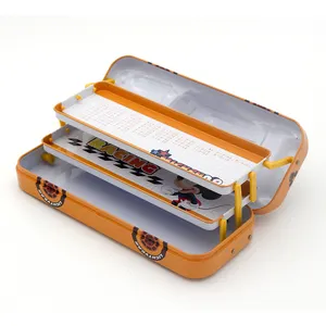 Groothandel Custom Gedrukt Kids School Metallic Gift Auto Vormige Metalen Potlood Tin Case Doos