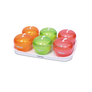 3pcs <strong>Apple</strong> Shape Plastic Candy Container Decorative Candy Jars Holiday - Product Image 4