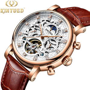 Montres mécaniques automatiques pour hommes <span class=keywords><strong>KINYUED</strong></span> J026, cadran en diamant, calendrier, <span class=keywords><strong>montre</strong></span> de haute qualité authentique et tendance pour hommes - Product Image 1