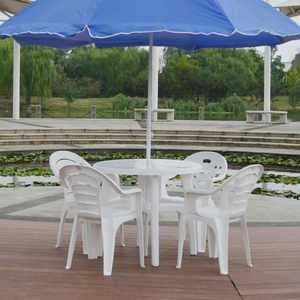 Sombrilla de Playa en Oferta, Precios de Mayoreo, Mesa Redonda de Plástico para Exteriores con Patas Extraíbles - Product Image 2