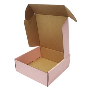 Bon marché OEM de luxe logo personnalisé imprimé petite rose couleur <span class=keywords><strong>dvd</strong></span> mailer emballage boîte en carton ondulé boîte d'expédition carton boîte - Product Image 2