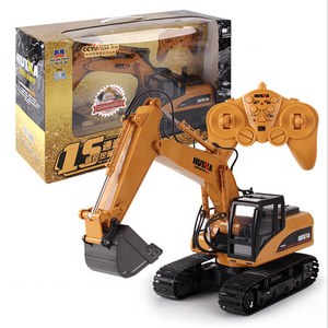 Escavatore Telecomandato, Veicolo da Costruzione Giocattolo <span class=keywords><strong>per</strong></span> <span class=keywords><strong>Bambini</strong></span>, Modellino in Lega di Escavatore, Camion Ribaltabile, Carrello Elevatore - Product Image 4