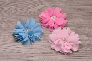 Vieira colmena bailarina gasa del pétalo flores con Crystal Button Spark Rhinestone botones bebé vendas <span class=keywords><strong>de</strong></span> la flor - Product Image 2