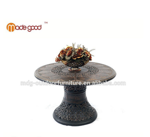 Aluminium confortable ronde extérieure anticique antique table de motifs - Product Image 2