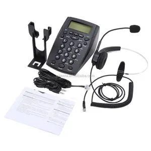 Call Center Corded Telephone With Noise Cancellation Headset