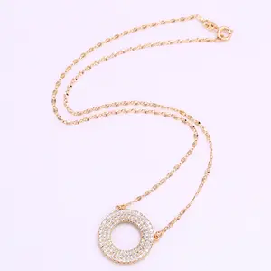 C205094/41755New arrival 18k gold color rhinestone necklace