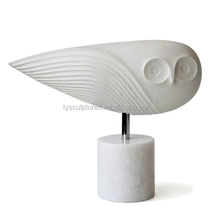 家の装飾のための人気の彫刻大理石アート抽象鳥小型フクロウ彫刻