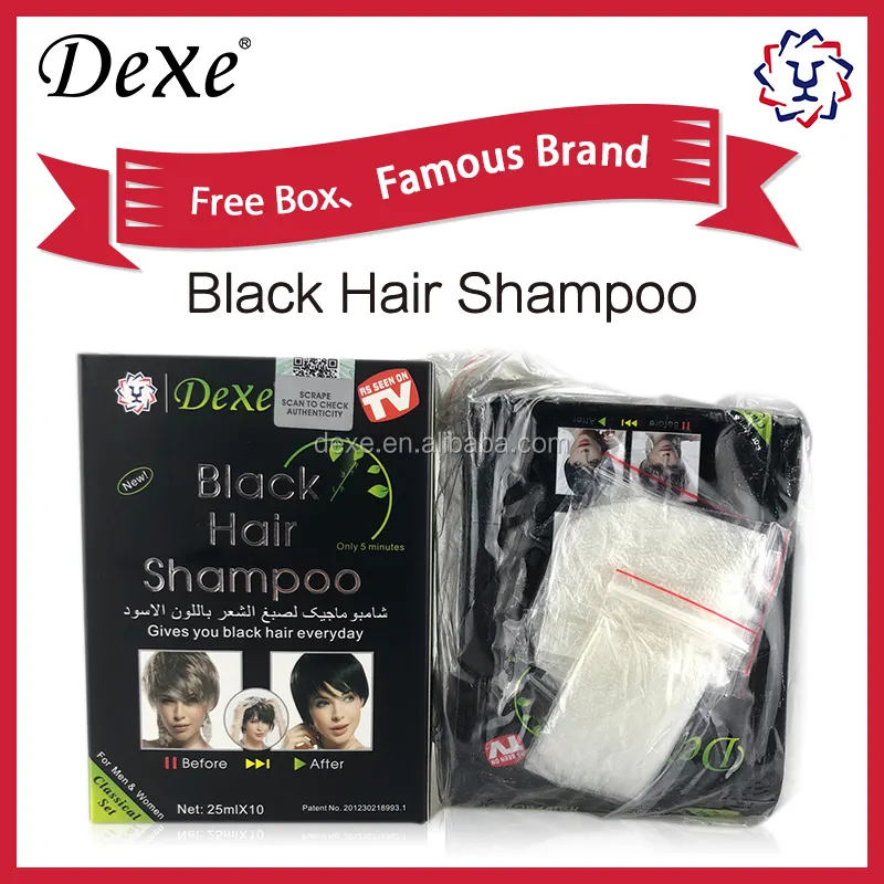 Black Hair Dye DEXE Magic Black Hair Color Dye Shampoo Best Quality Original Factory Manufacturer Supplier