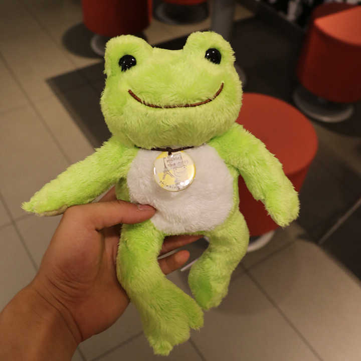 Custom 20cm Green Smile Stuffed Animals Plush Frog Toy
