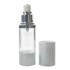 Flacone Airless di Lusso in Acrilico Nero, Bianco, Oro e Argento da 15ml, 30ml, 50ml, 100ml con Pompa per Lozione - Product Image 4