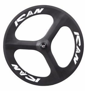 Rueda de <span class=keywords><strong>Disco</strong></span> Sólido Trasero y Delantero de 3 Radios de Fibra de <span class=keywords><strong>Carbono</strong></span> 700C, la Más Popular del 2021, para Bicicleta de Pista y Bicicleta de Contrarreloj - Product Image 2