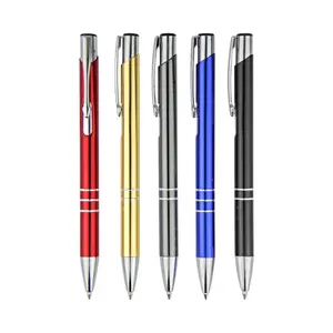 คุณภาพสูงที่กำหนดเองส่งเสริมการขายโลหะปากกาสีดำปากกาโลหะ