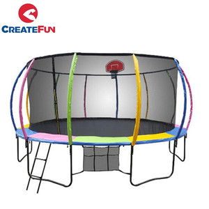 CreateFun 16ft grand boucne <span class=keywords><strong>trampoline</strong></span> avec <span class=keywords><strong>panier</strong></span> de <span class=keywords><strong>basket</strong></span> - Product Image 1