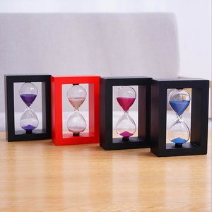 1-60minutes en gros blanc en bois <span class=keywords><strong>sablier</strong></span> coloré haute qualité cadeau <span class=keywords><strong>sablier</strong></span> promotionnel grand sable verre d'art pour la synchronisation - Product Image 4