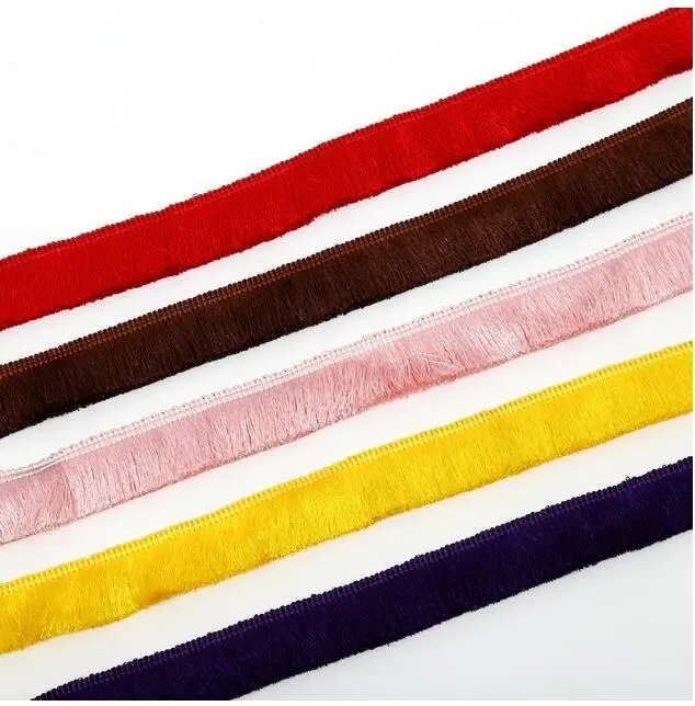 Groothandel China fabrikant 2.5 cm 1 "breed zwart/wit katoen kwastje fringe tapes DIY lace trim voor oorbel