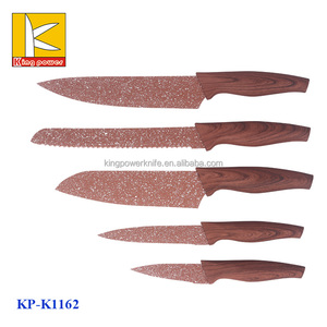 Ventes chaudes Ensemble de <span class=keywords><strong>couteaux</strong></span> de cuisine chinois en acier inoxydable avec revêtement antiadhésif Poignées en PP 6 pièces - Product Image 2