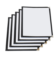 Couverture de menu simple transparente en PU+PVC A4 personnalisée pour les cafés et restaurants, modèle Yimi-7701 de Yimi