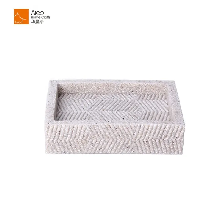 Wholesale Custom Granite Stripe Soap Dishes,Eco-friendly Soap box ,Square Soap Container With Good Quality