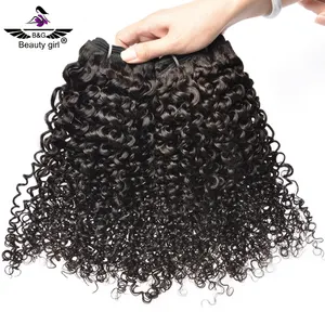 Beauty girl Hot sale natural raw indian hair weave stock sexy aunty curly indian hair for women